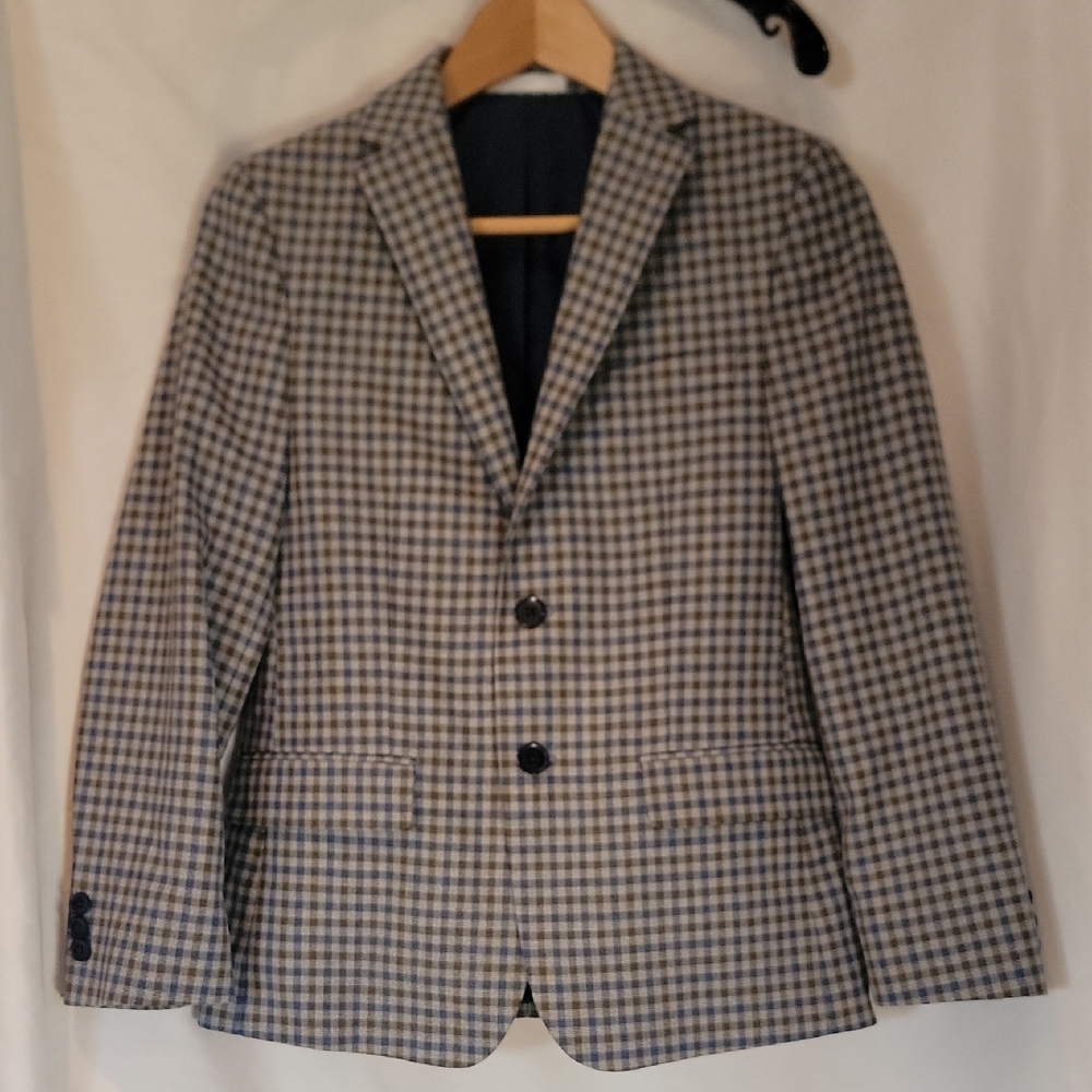 Young Men's Michael Strahan Checkered Blazer